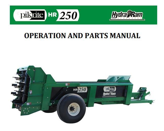 Spreader Manuals Pik Rite